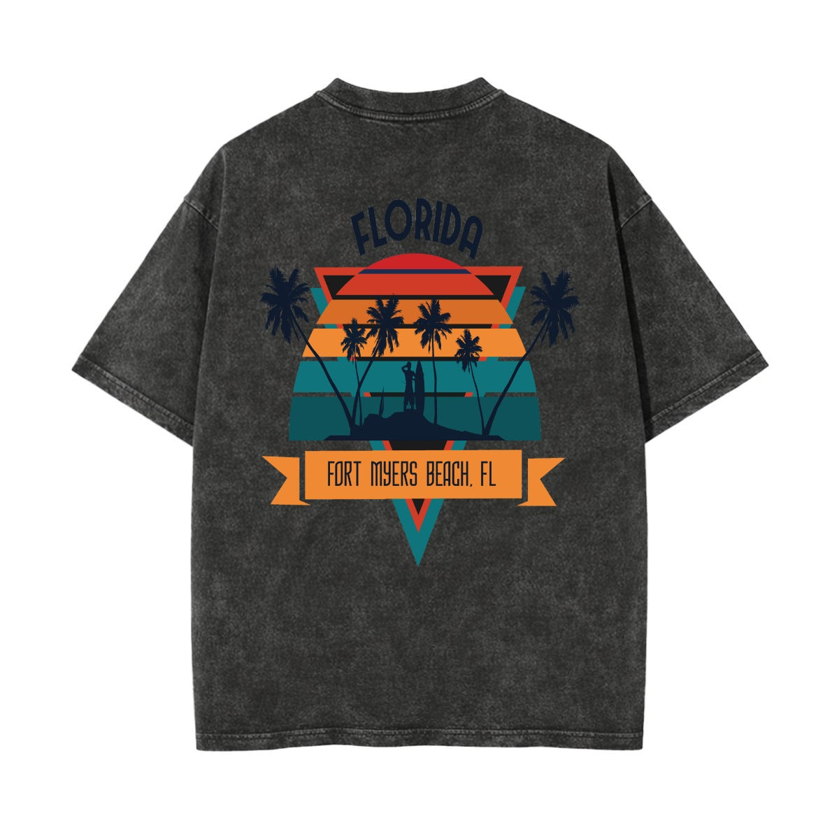 Unisex Heavyweight Washed T-shirt Printed in USA|250GSM Cotton DTG  Double-sided