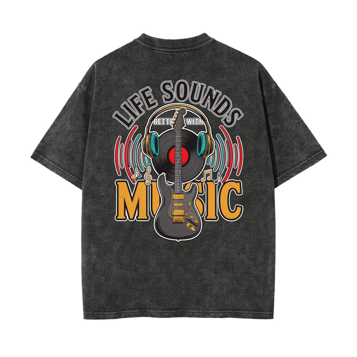 Unisex Heavyweight Washed T-shirt Printed in USA|250GSM Cotton DTF Double-sided