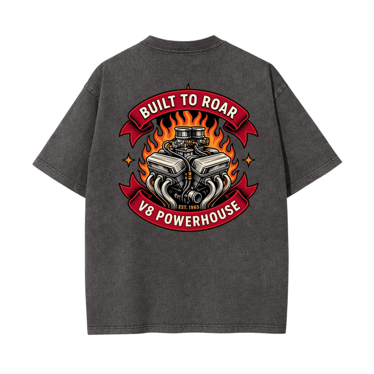 Unisex Heavyweight Washed T-shirt Printed in USA|250GSM Cotton DTF Double-sided