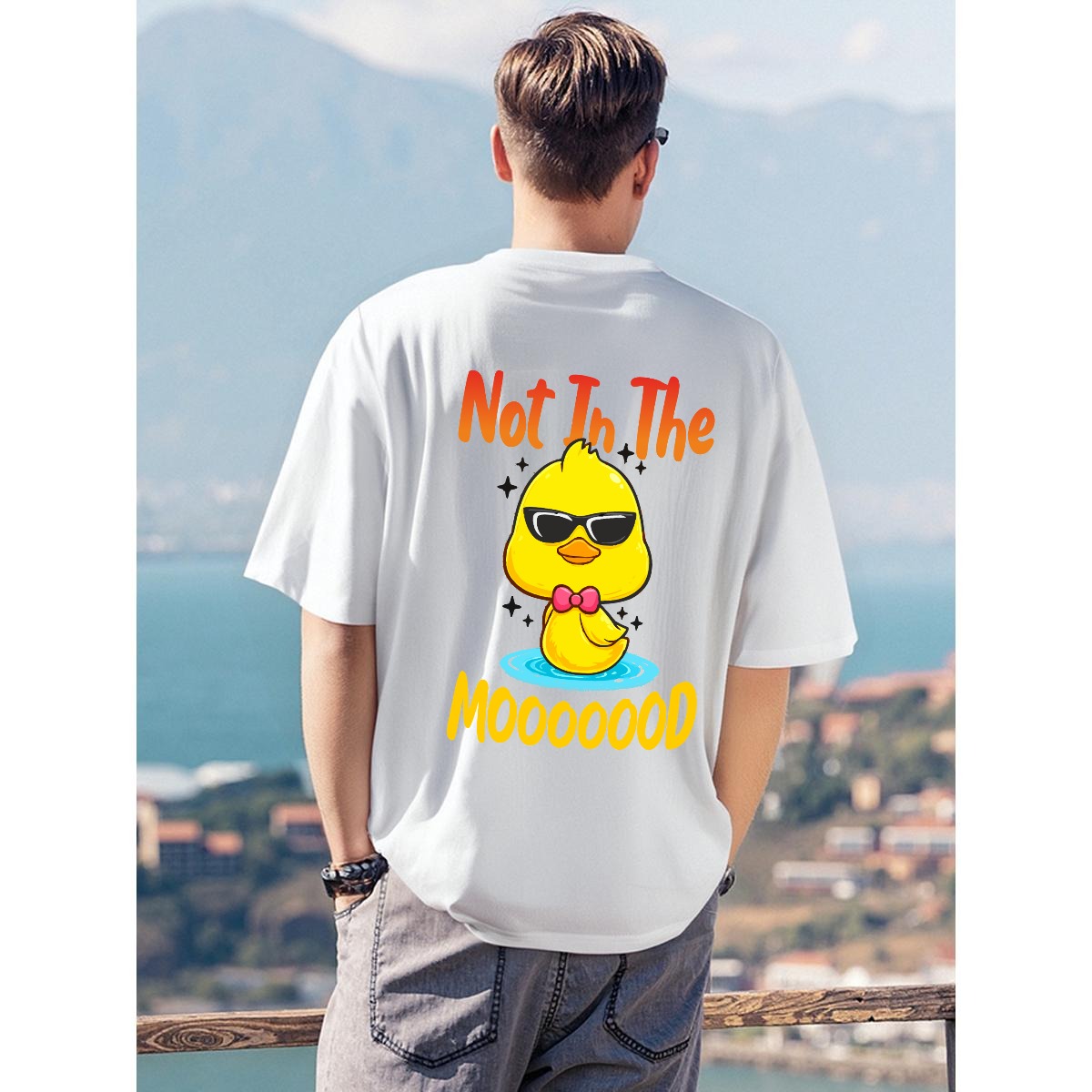 Men's T-Shirt Printed in USA|180GSM Front & Back DTF