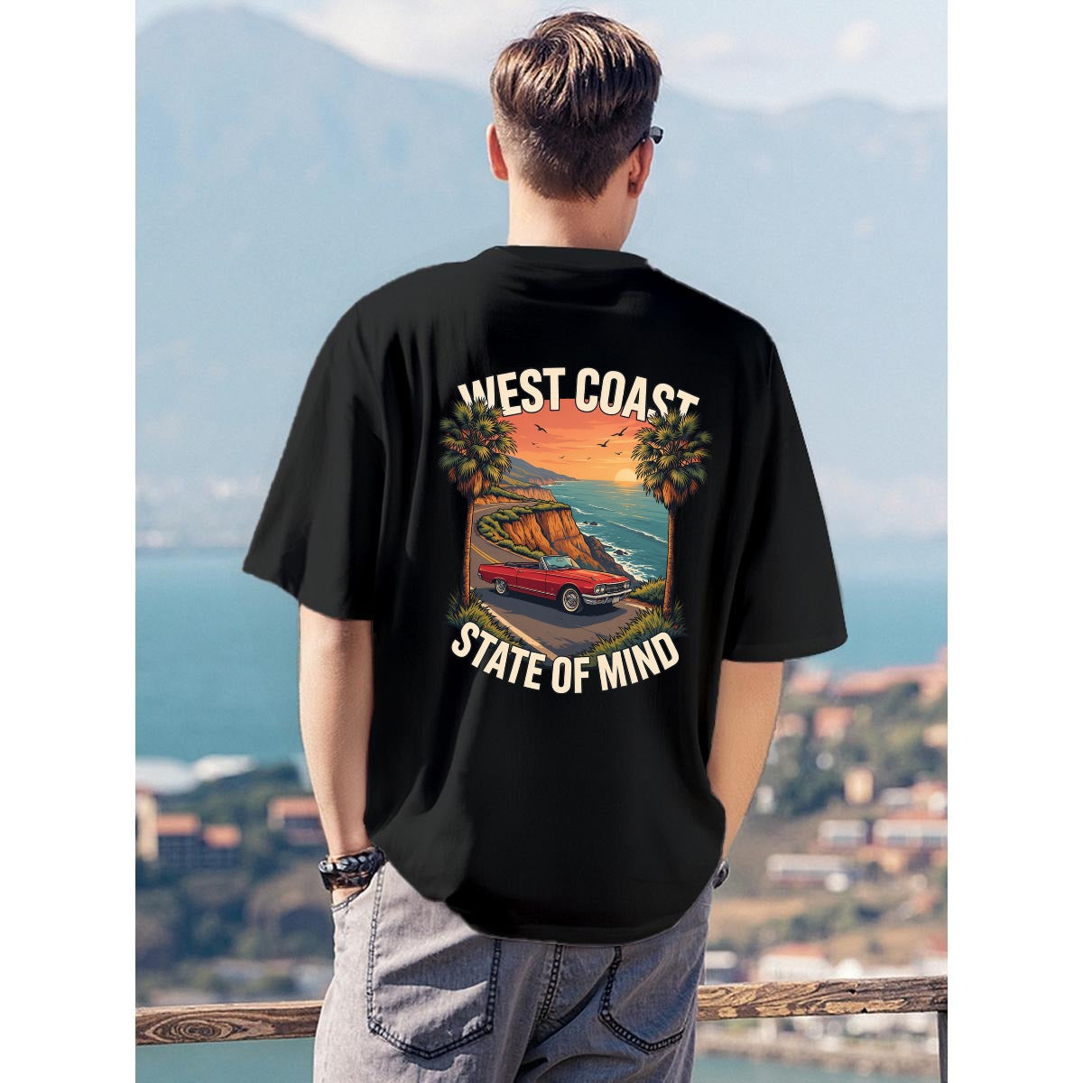 Men's T-Shirt Printed in USA|180GSM Front & Back DTF