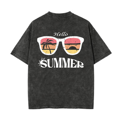 Unisex Heavyweight Washed T-shirt Printed in USA|250GSM Cotton DTG  Double-sided