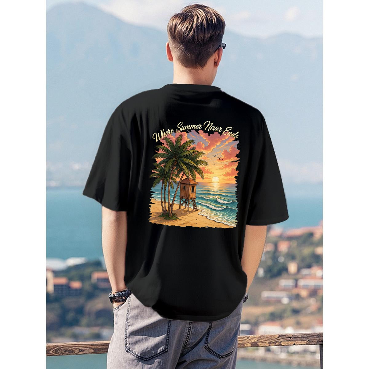 Where Summer Never Ends T Shirt | Vintage Beach Graphic Tee