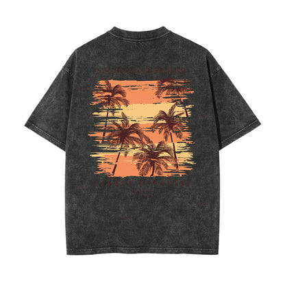 Unisex Heavyweight Washed T-shirt Printed in USA|250GSM Cotton DTG  Double-sided