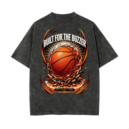 Unisex Heavyweight Washed T-shirt Printed in USA|250GSM Cotton DTG  Double-sided