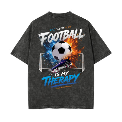 Football Is My Therapy Heavyweight T Shirt | Soccer Graphic Tee