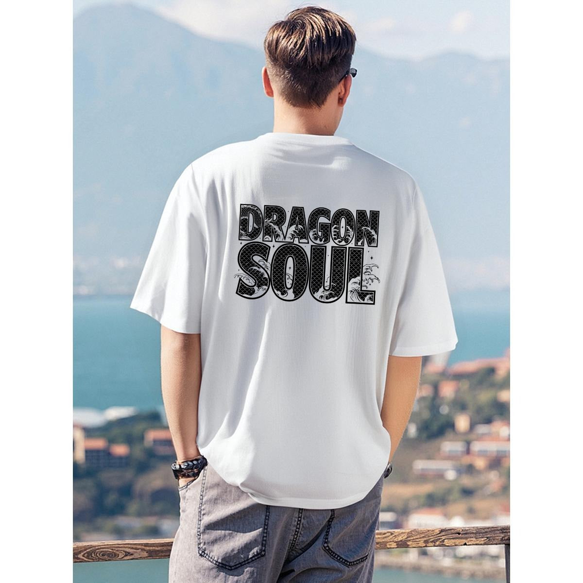 Men's T-Shirt Printed in USA|180GSM Front & Back DTF
