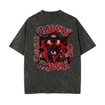 Unisex Heavyweight Washed T-shirt Printed in USA|250GSM Cotton DTG  Double-sided