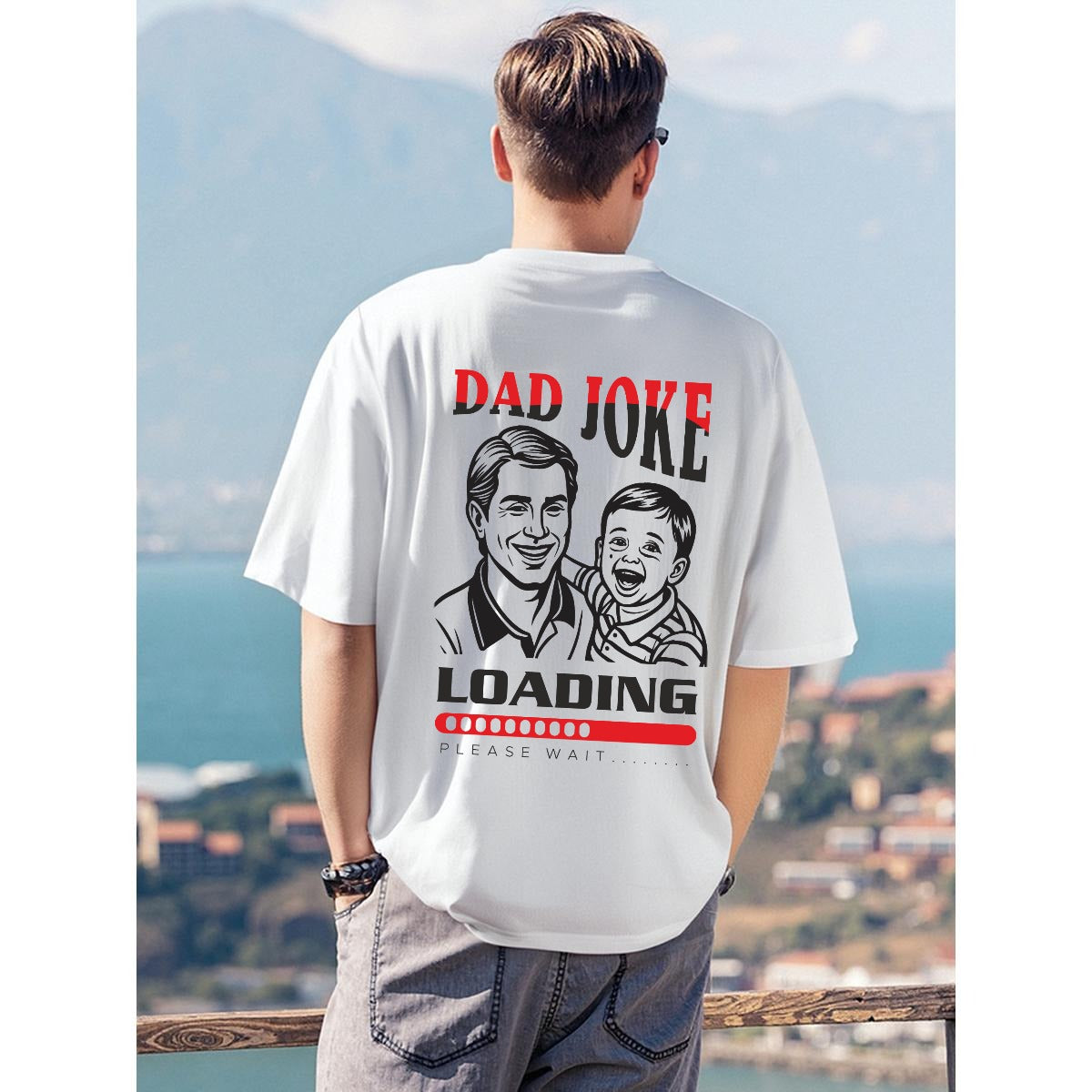 Men's T-Shirt Printed in USA|180GSM Front & Back DTF