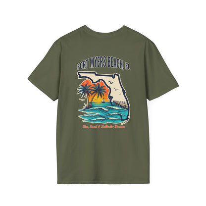 Fort Myers Beach T-Shirt — Florida Sunset Palm Beach Graphic Tee