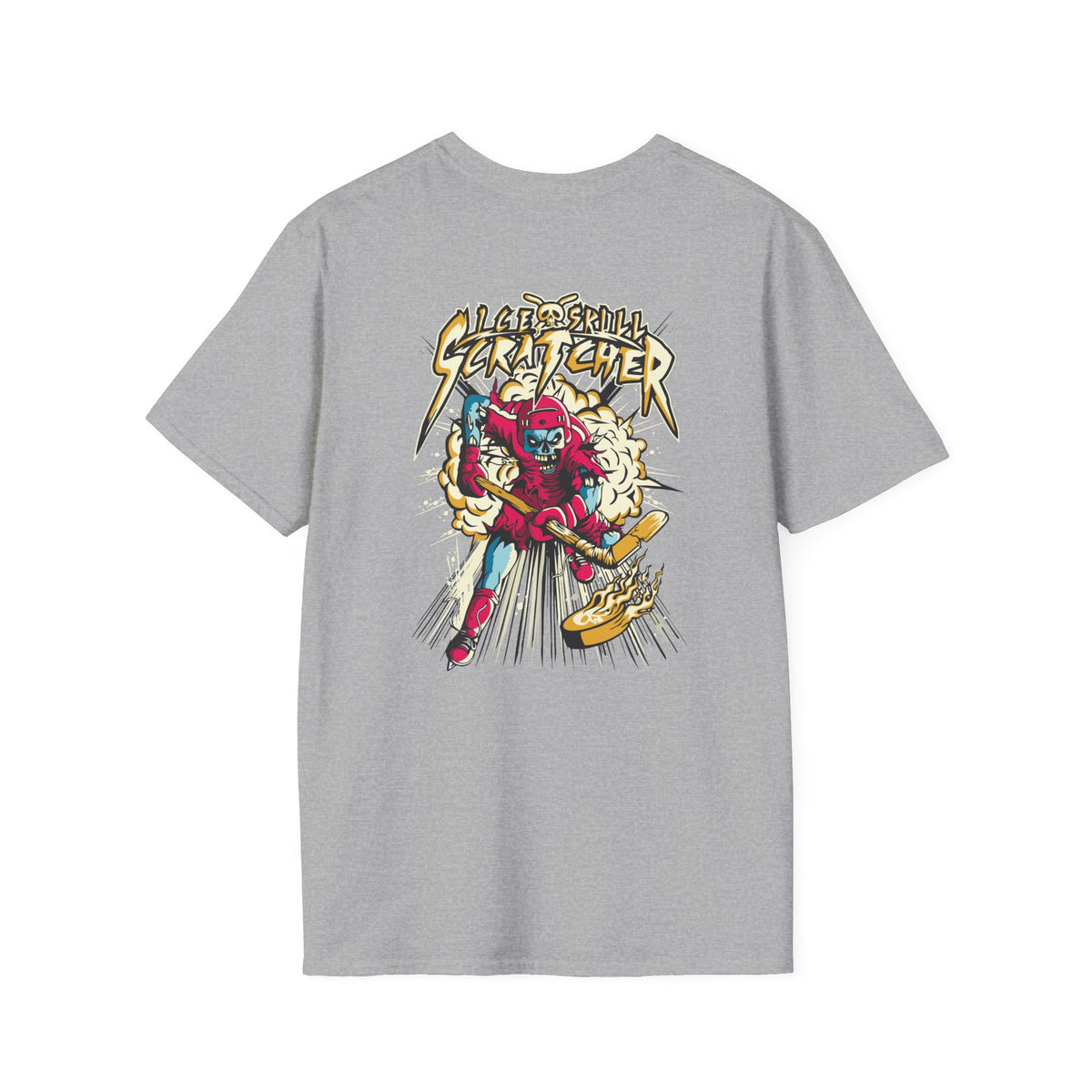 Street Gamer Graphic T-Shirt — Retro Arcade Hockey Skull Design