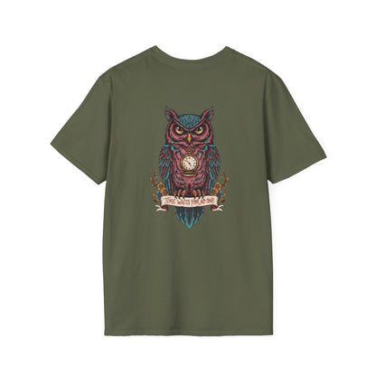 Owl Pocketwatch T-Shirt — Vintage Wise Owl Graphic Tee