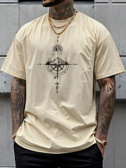 Oversized Relaxed Vintage Compass Tee