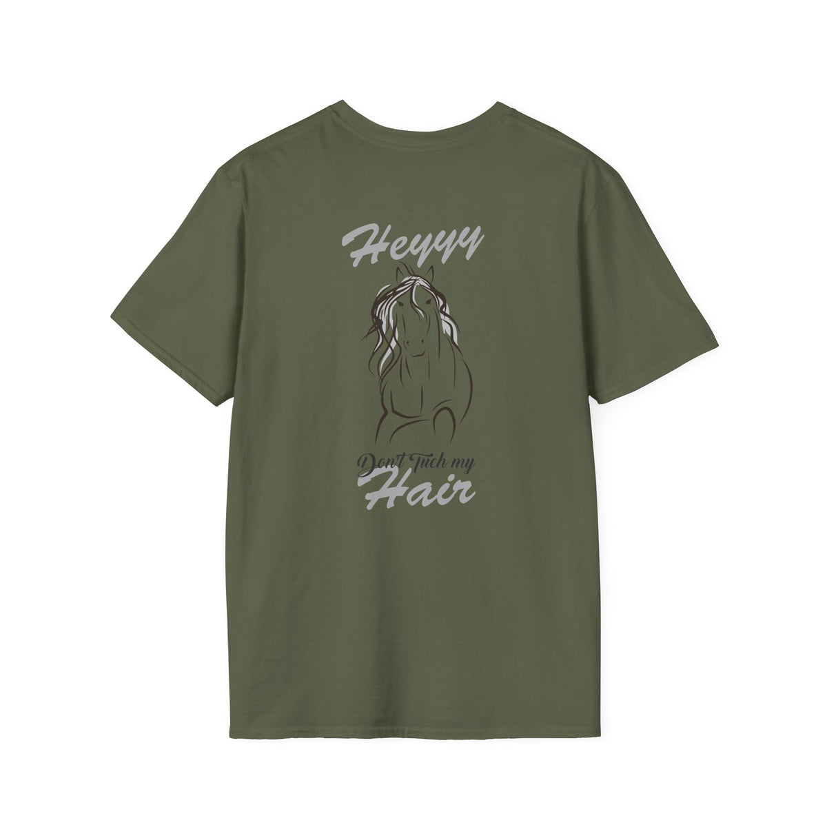 Heyyy Don’t Touch My Hair T-Shirt — Horse Line Art Graphic Tee