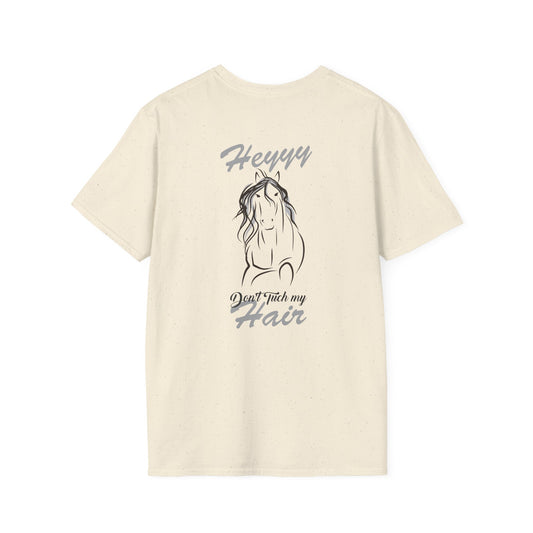 Heyyy Don’t Touch My Hair T-Shirt — Horse Line Art Graphic Tee