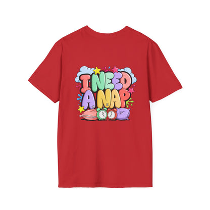 I Need A Nap T-Shirt — Cute Colorful Sleepy Graphic Tee