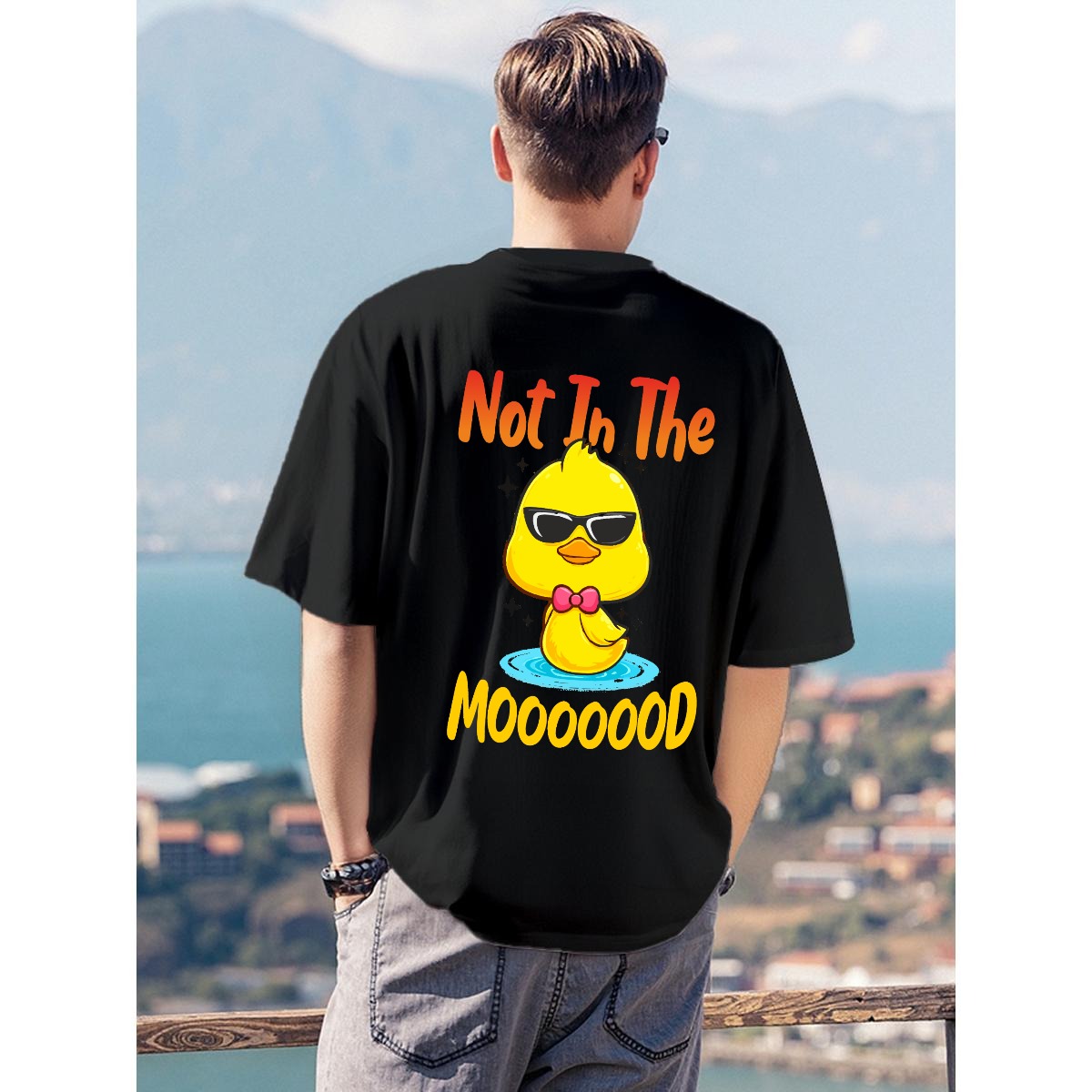 Men's T-Shirt Printed in USA|180GSM Front & Back DTF