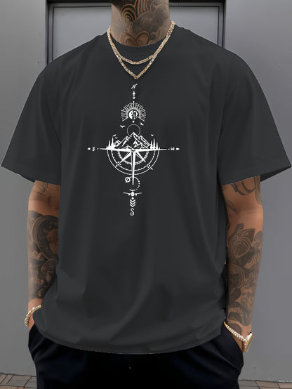Oversized Relaxed Vintage Compass Tee