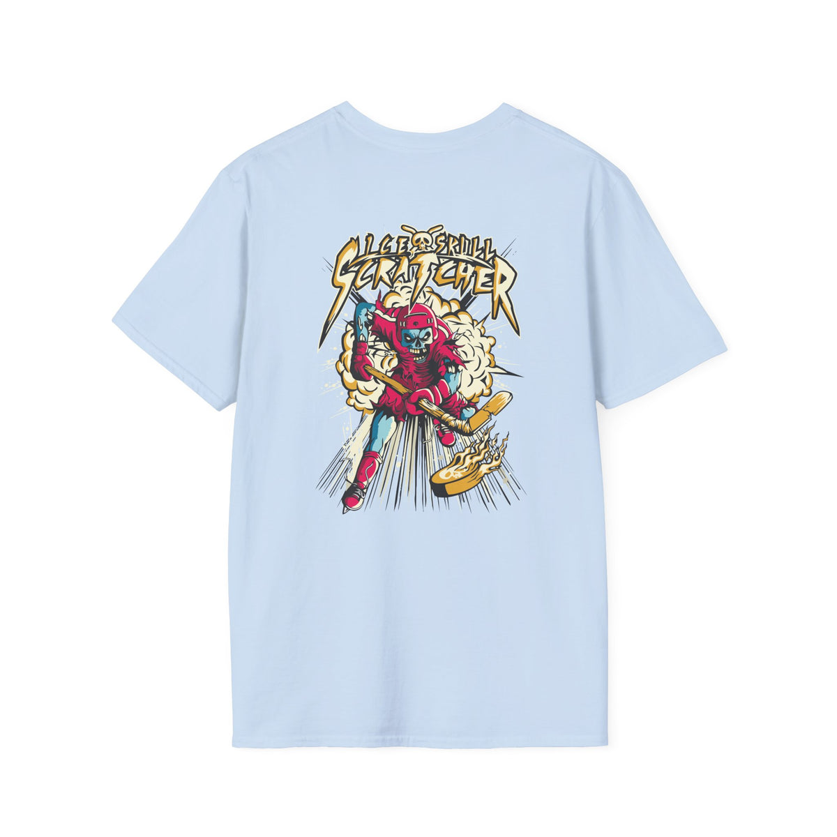 Street Gamer Graphic T-Shirt — Retro Arcade Hockey Skull Design