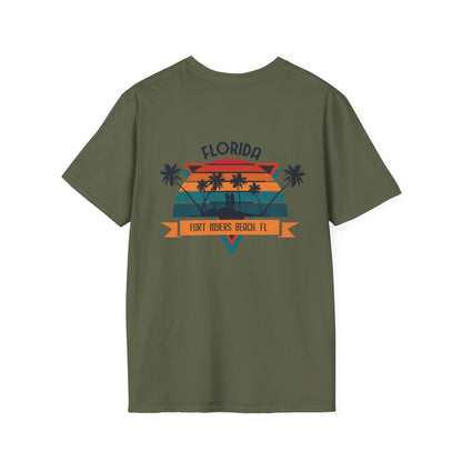 Florida Retro Palm Beach T-Shirt — Fort Myers Beach Vintage Sunset Tee