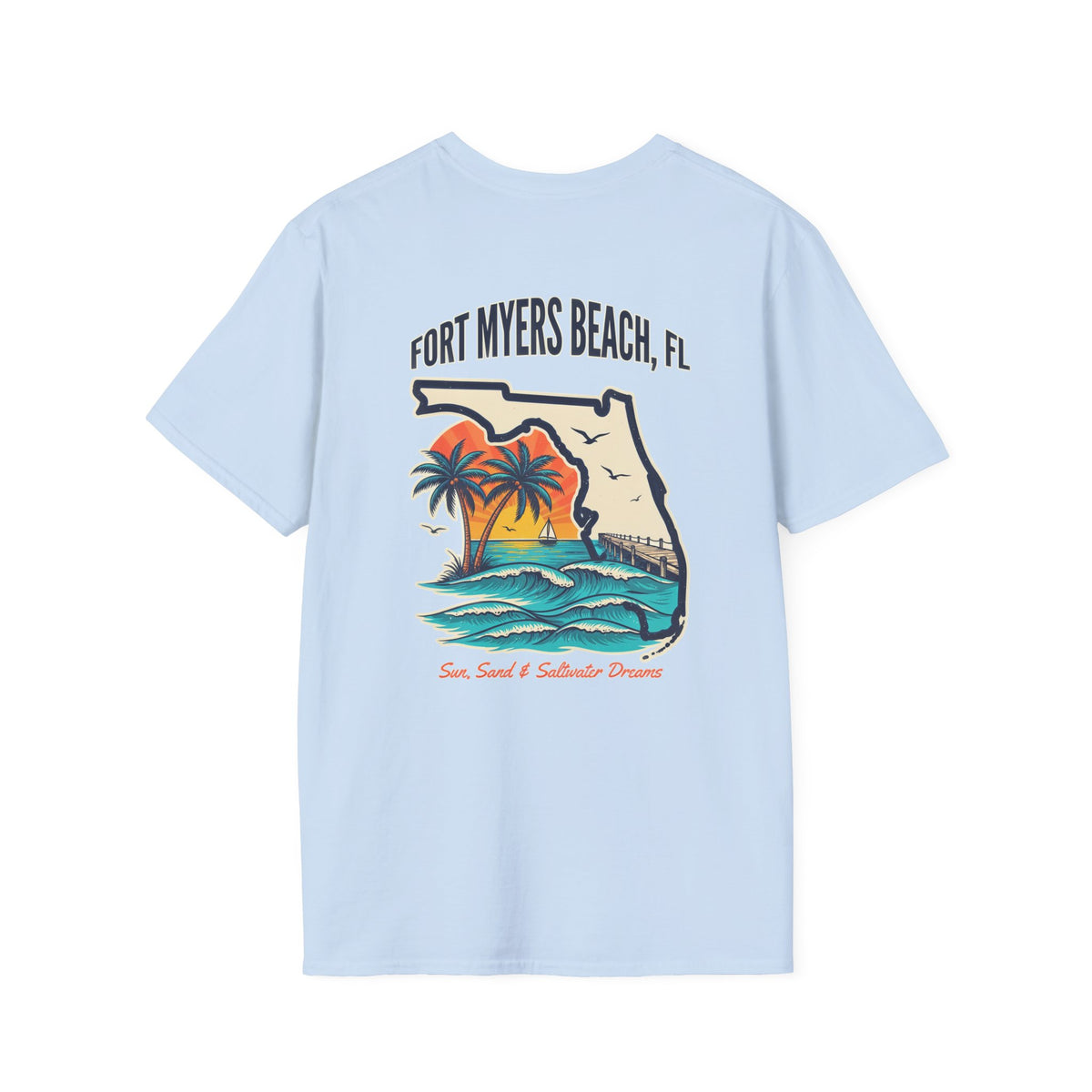 Fort Myers Beach T-Shirt — Florida Sunset Palm Beach Graphic Tee
