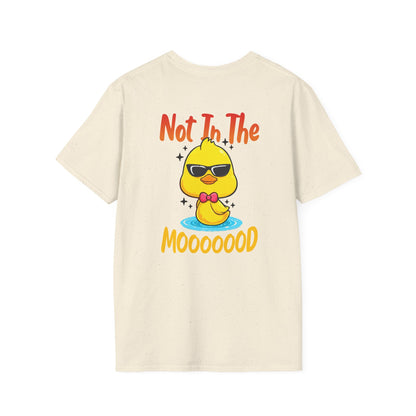 Not In The Moooood Chick Graphic T-Shirt — Cute Sunglasses Duck Tee