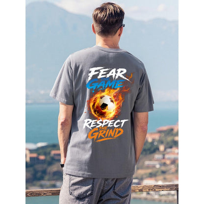 Fear The Game Respect The Grind T Shirt | Soccer Graphic Tee