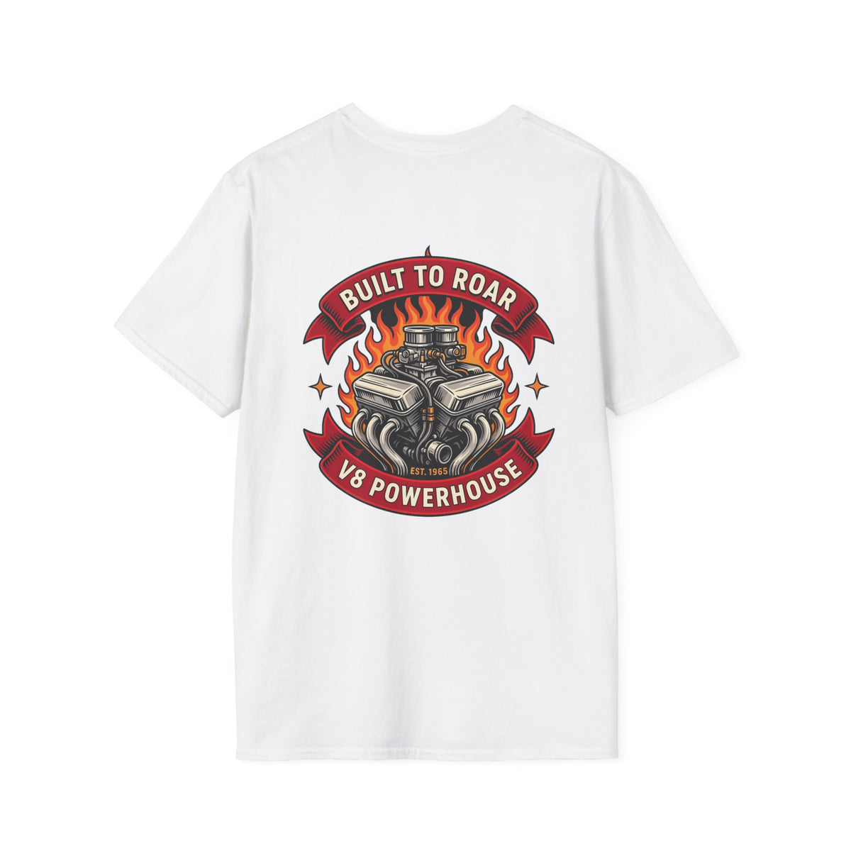 V8 Powerhouse T-Shirt – Built to Roar Muscle Car Engine Graphic Tee