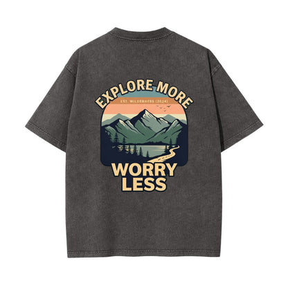 Explore More Mountain Graphic T Shirt | Vintage Adventure Tee
