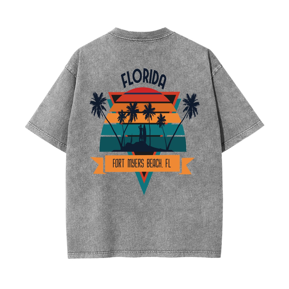 Unisex Heavyweight Washed T-shirt Printed in USA|250GSM Cotton DTG  Double-sided