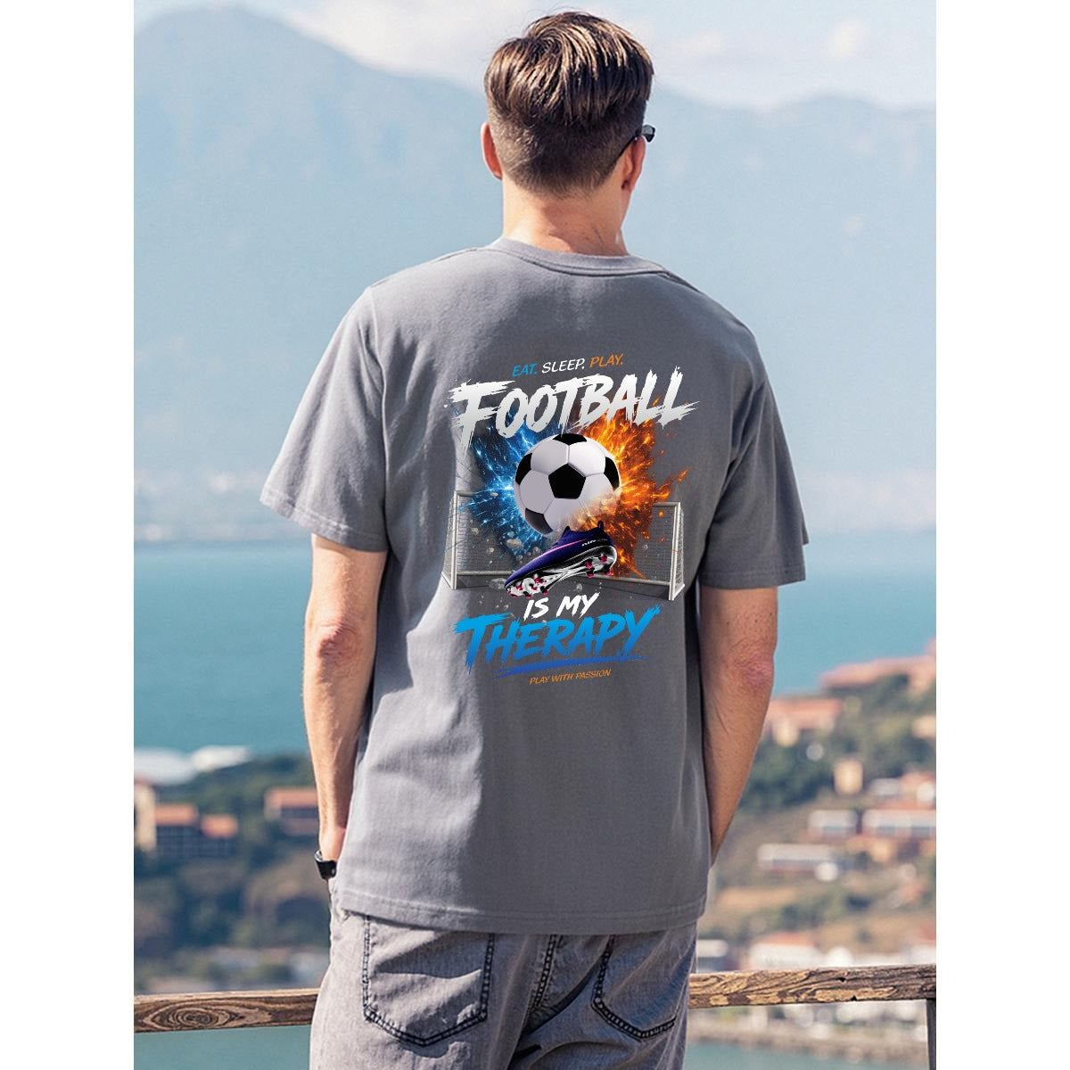 Football Is My Therapy T Shirt | Soccer Player Graphic Tee