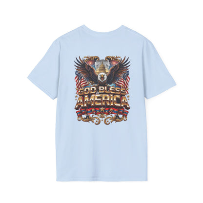 God Bless America Eagle T‑Shirt — Patriotic American Flag Design