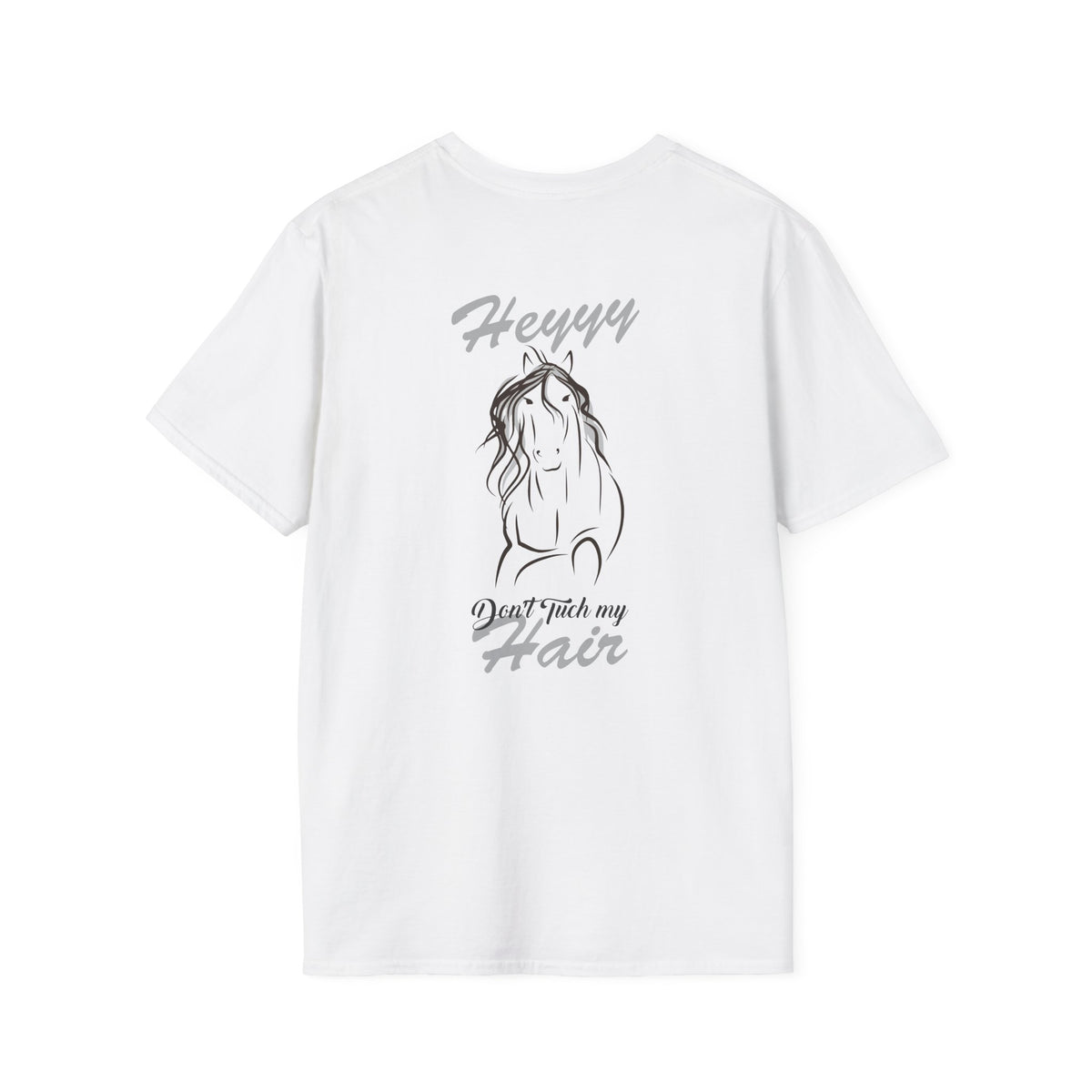 Heyyy Don’t Touch My Hair T-Shirt — Horse Line Art Graphic Tee
