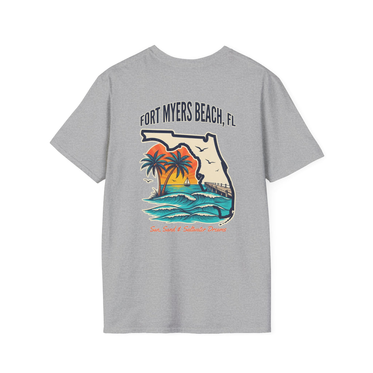 Fort Myers Beach T-Shirt — Florida Sunset Palm Beach Graphic Tee
