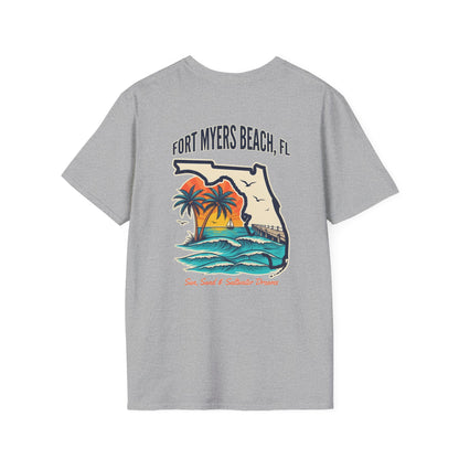 Fort Myers Beach T-Shirt — Florida Sunset Palm Beach Graphic Tee