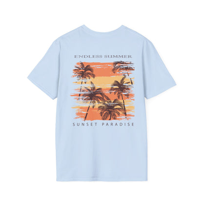 Endless Summer Sunset T-Shirt — Sunset Paradise Palm Tee
