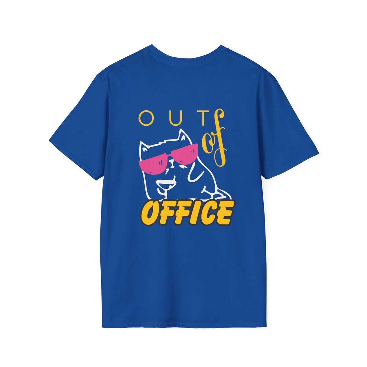 Out of Office Cat T-Shirt — Relaxed Vacation Tee with Sunglasses Graphic
