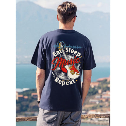 Men's T-Shirt Printed in USA|180GSM Front & Back DTF