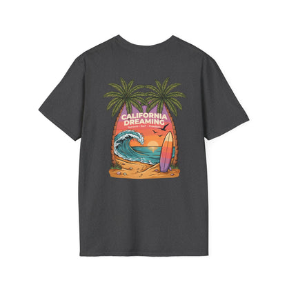 California Dreaming Surf T-Shirt — Retro Palm Beach Sunset Tee