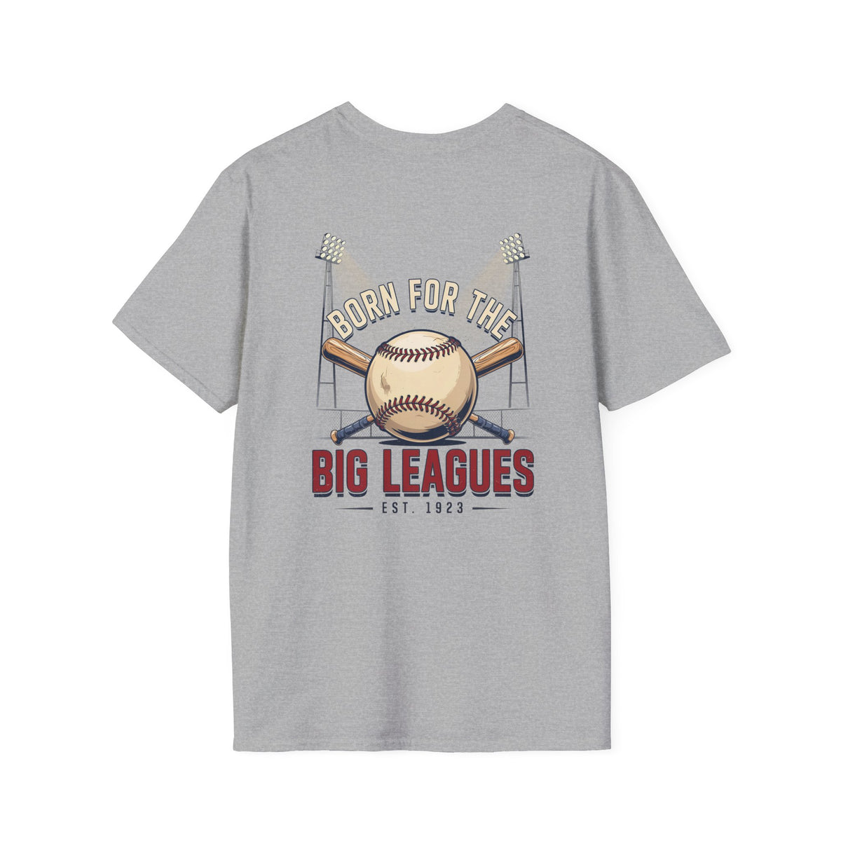 Baseball T-Shirt — "Born for the Big Leagues" Vintage Baseball Graphic Tee