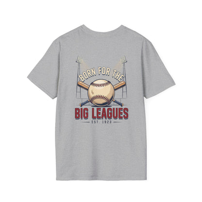 Baseball T-Shirt — "Born for the Big Leagues" Vintage Baseball Graphic Tee