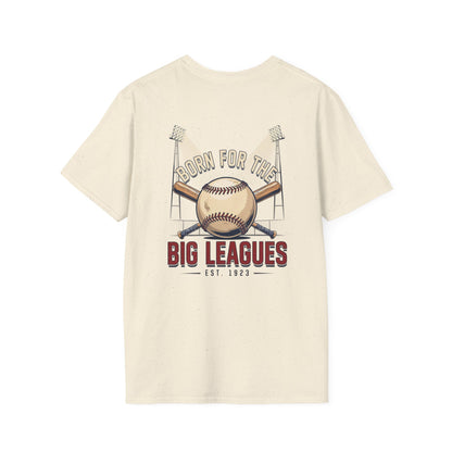 Baseball T-Shirt — "Born for the Big Leagues" Vintage Baseball Graphic Tee