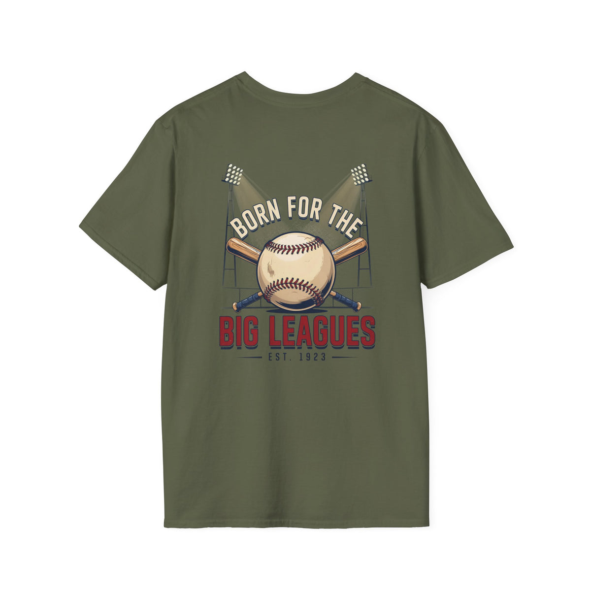 Baseball T-Shirt — "Born for the Big Leagues" Vintage Baseball Graphic Tee