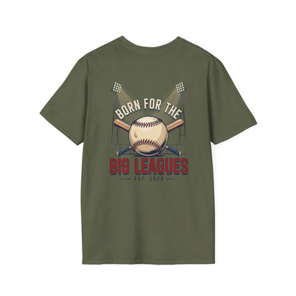Baseball T-Shirt — "Born for the Big Leagues" Vintage Baseball Graphic Tee