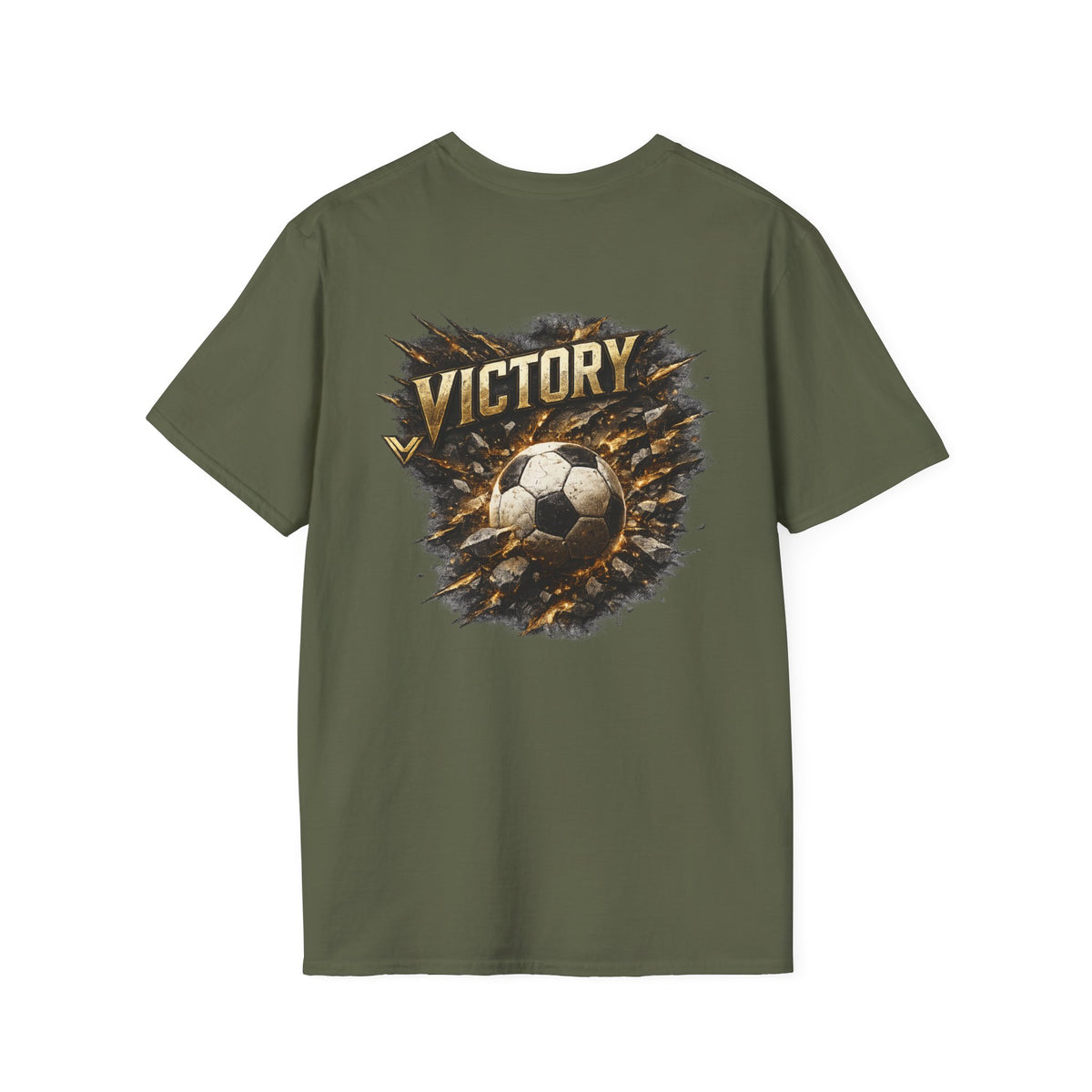 Victory Soccer T-Shirt — Vintage Grunge Football Graphic