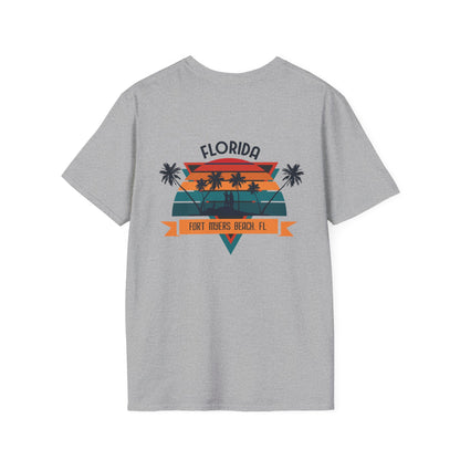 Florida Retro Palm Beach T-Shirt — Fort Myers Beach Vintage Sunset Tee