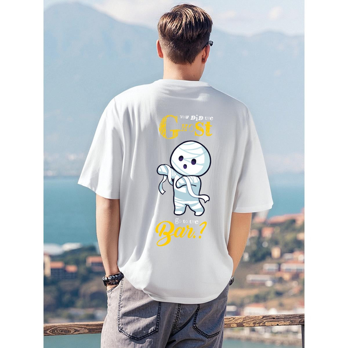 Men's T-Shirt Printed in USA|180GSM Front & Back DTF