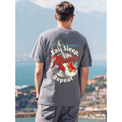 Men's T-Shirt Printed in USA|180GSM Front & Back DTF