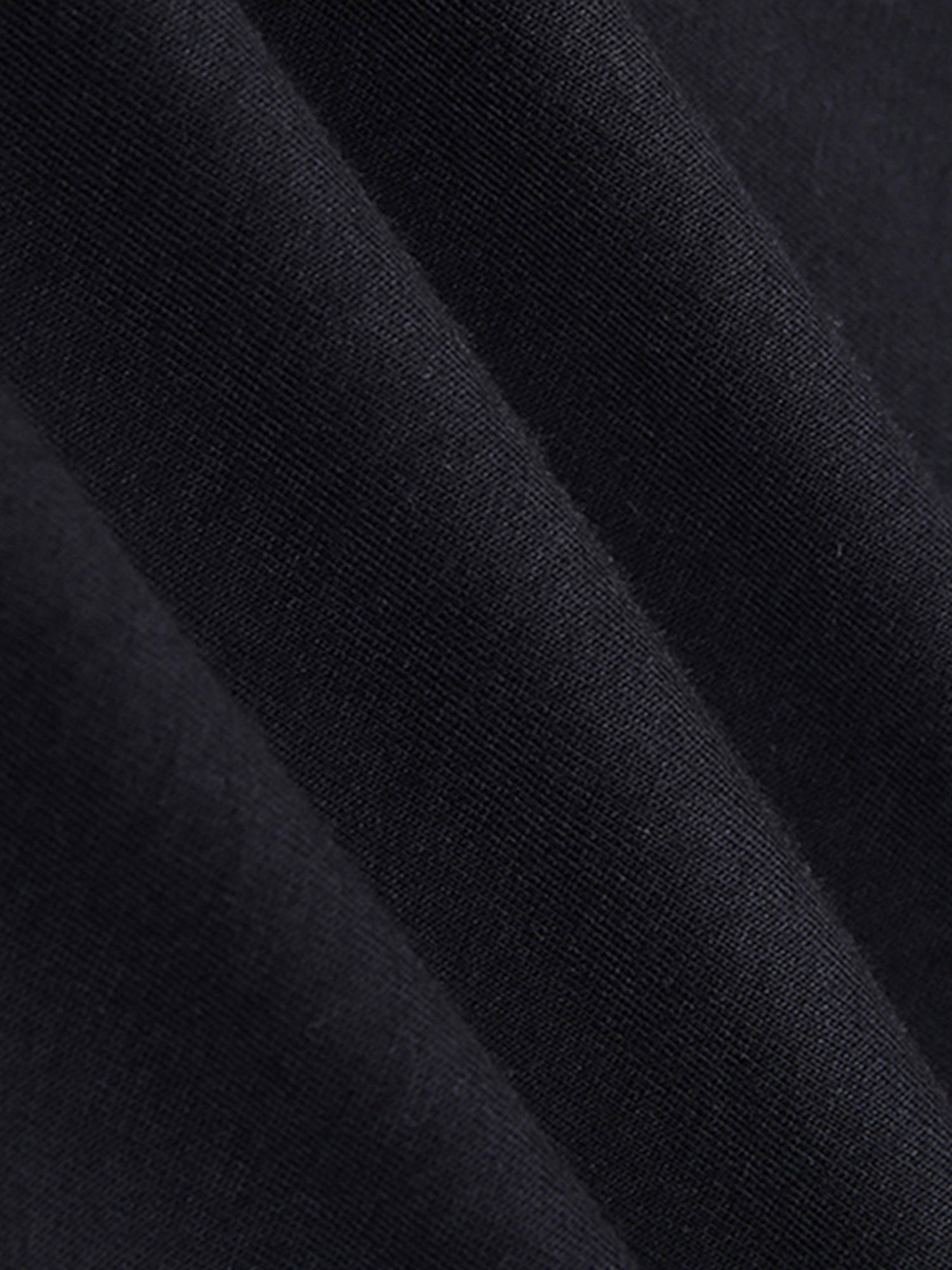 Close-up of black t shirt fabric with a textured pattern