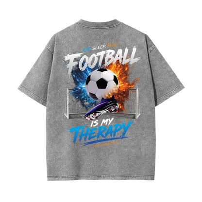 Football Is My Therapy Heavyweight T Shirt | Soccer Graphic Tee